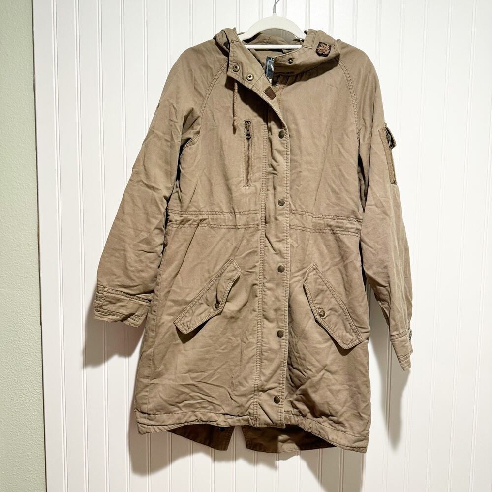 Spiewak and Sons Brown Cotton Hooded Typewriter Parka Size Large